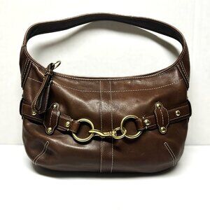 COACH brown leather handbag  Bag No. E0769-11261.